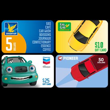 Collection de cartes cadeaux.