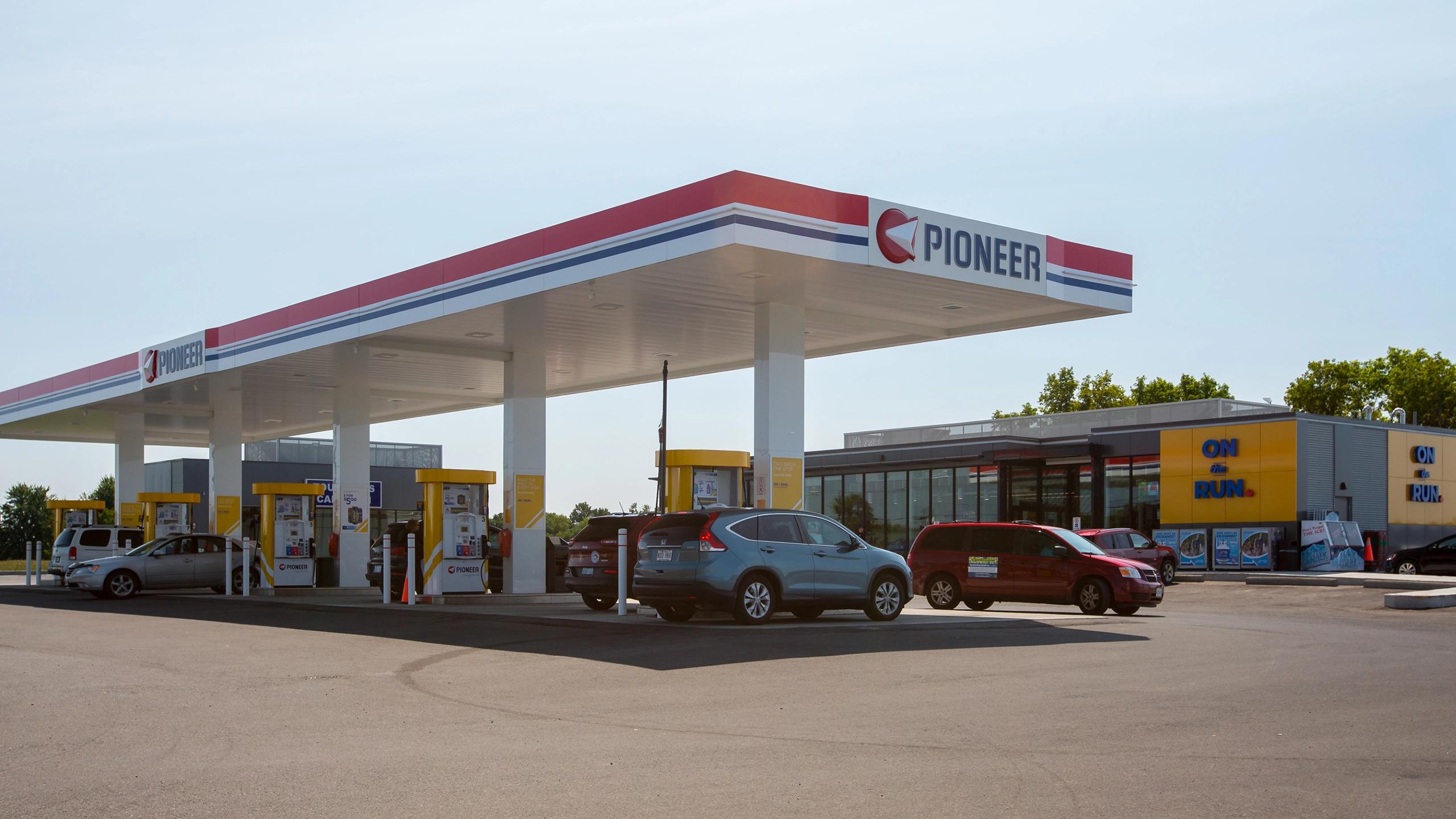 Pioneer gas station.
